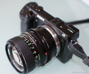 Canon FD Adapter an der NEX-7 mit Canon FD 50/1,4