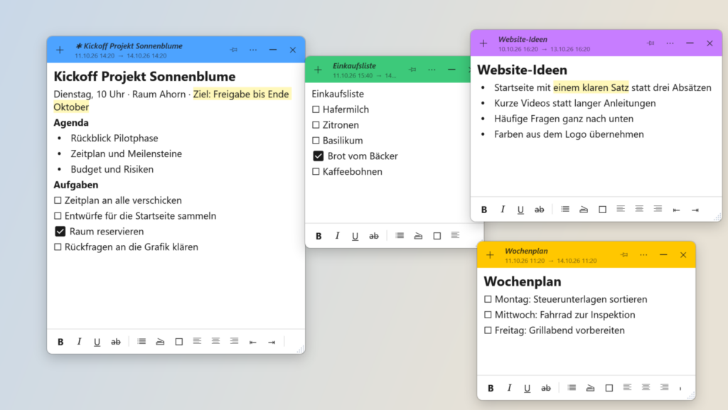 notizi - Neue Version 1.4!