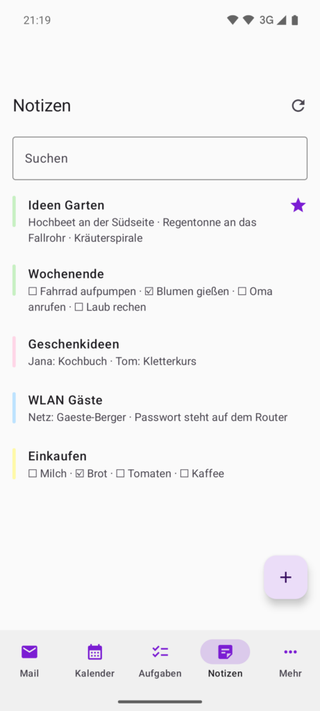dmOffice Android-App: Notizen aus notizi am Handy